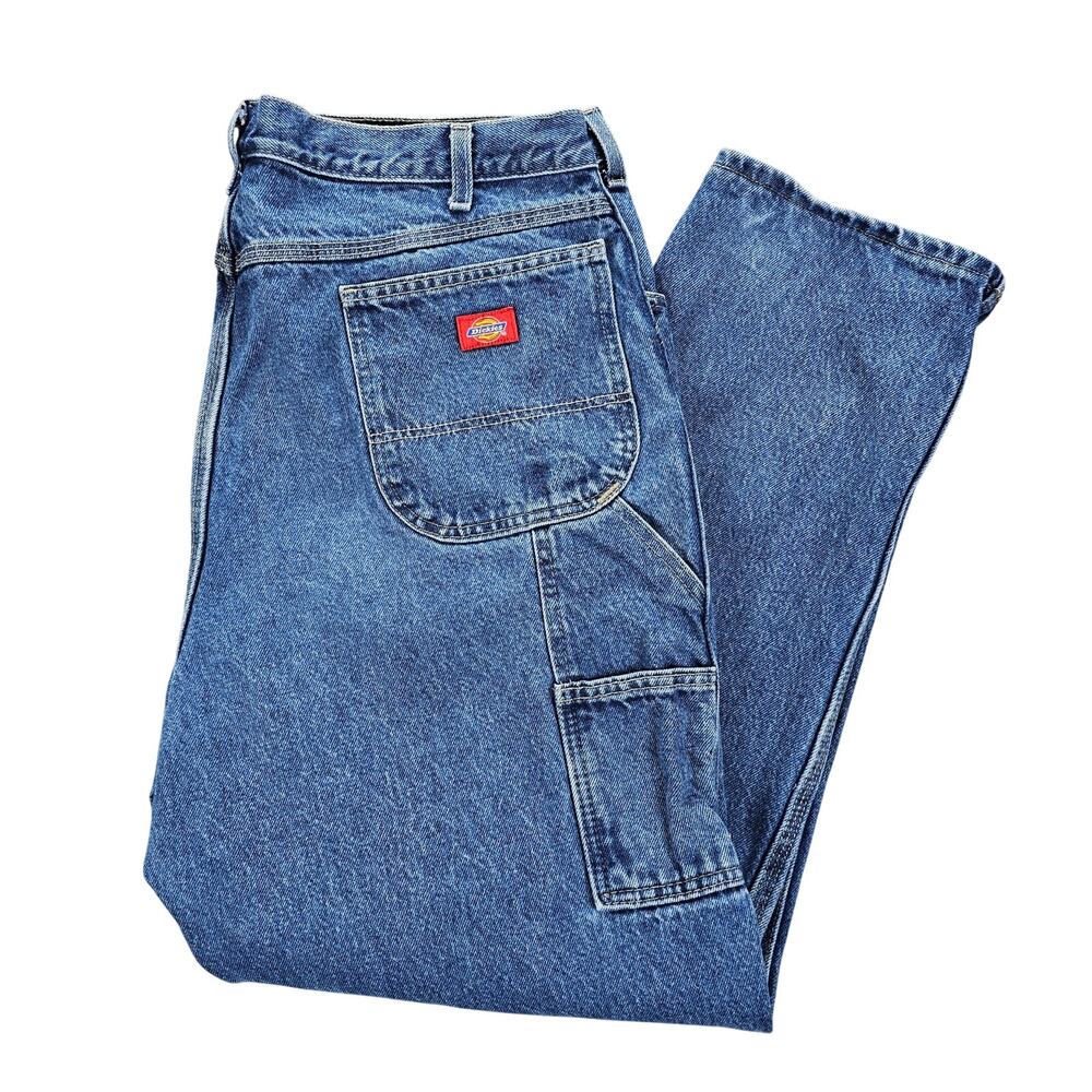 Vintage Dickies Jeans Mens 42x32 (40x31) Carpenter Relaxed Fit Heavyweight Denim